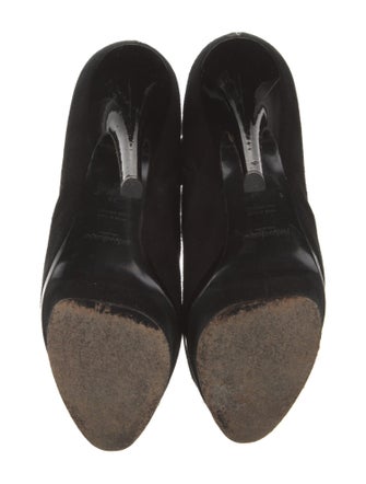 Yves Saint Laurent Suede Leather Trim Embellishment Boots