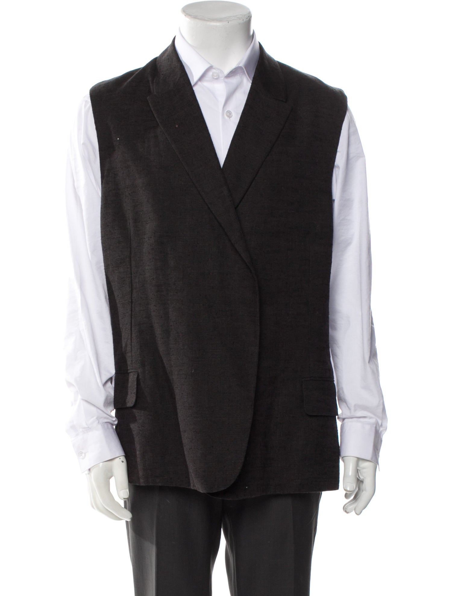Yves Saint Laurent Late 2000's - Early 2010's Linen Vest