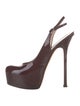 Yves Saint Laurent Patent Leather Slingback Pumps