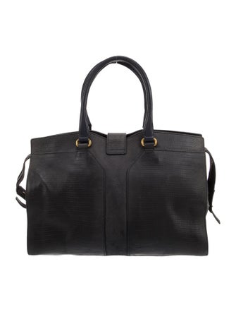 Yves Saint Laurent Embossed Leather Top Handle Bag