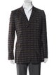 Yves Saint Laurent Wool Plaid Print Blazer
