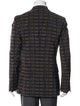 Yves Saint Laurent Wool Plaid Print Blazer