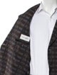 Yves Saint Laurent Wool Plaid Print Blazer