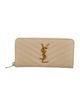 Yves Saint Laurent Monogram Matelasse Zip Around Chevron Continental Wallet