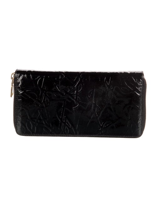 Yves Saint Laurent Rive Gauche Patent Leather Printed Wallet
