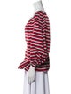 Yves Saint Laurent Striped Bateau Neckline Blouse