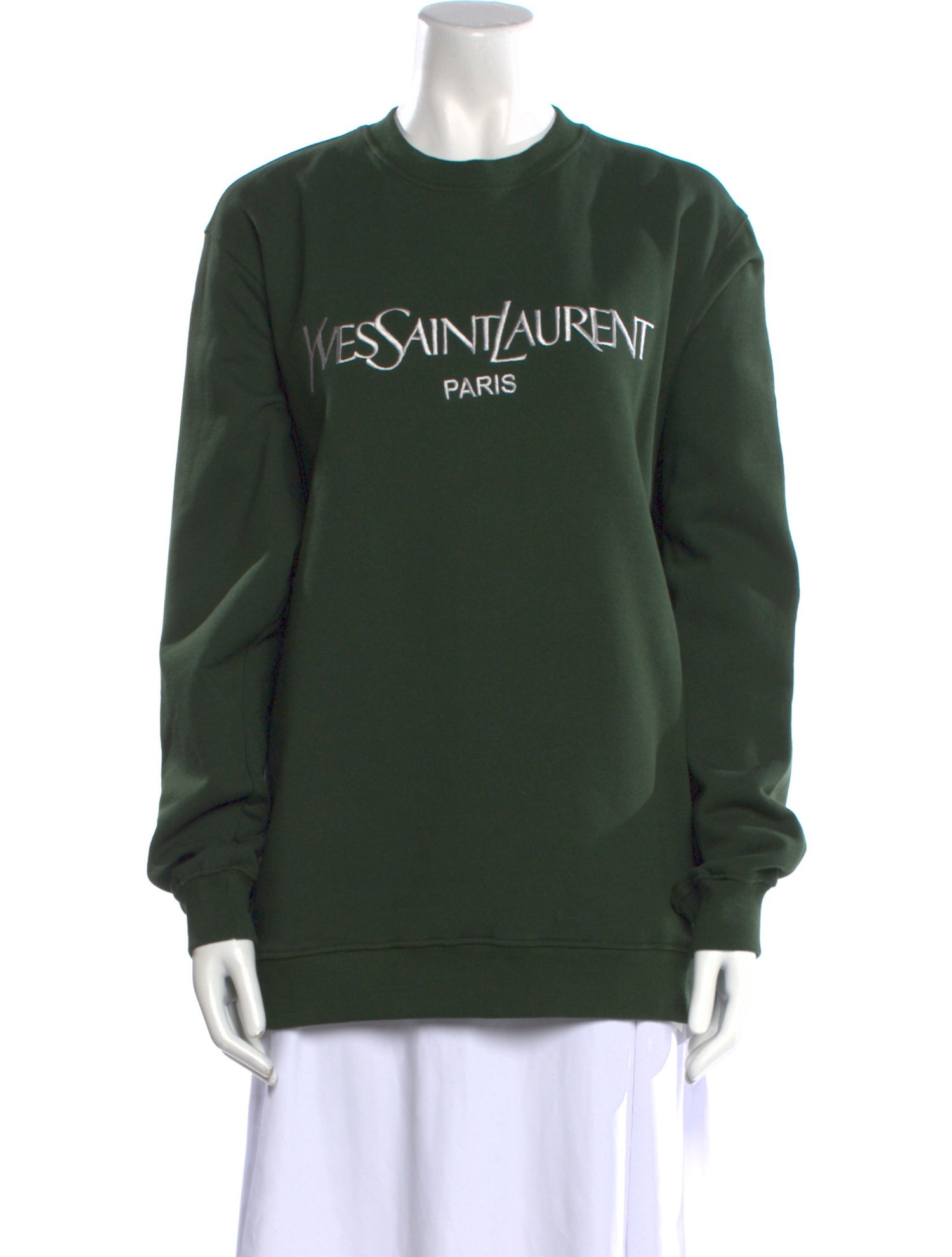 Yves Saint Laurent Graphic Print Crew Neck Sweatshirt
