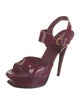 Yves Saint Laurent Patent Leather Slingback Sandals