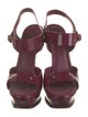 Yves Saint Laurent Patent Leather Slingback Sandals