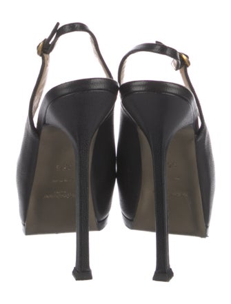 Yves Saint Laurent Leather Slingback Pumps