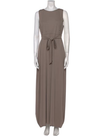 Yves Saint Laurent Crew Neck Long Dress