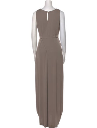 Yves Saint Laurent Crew Neck Long Dress