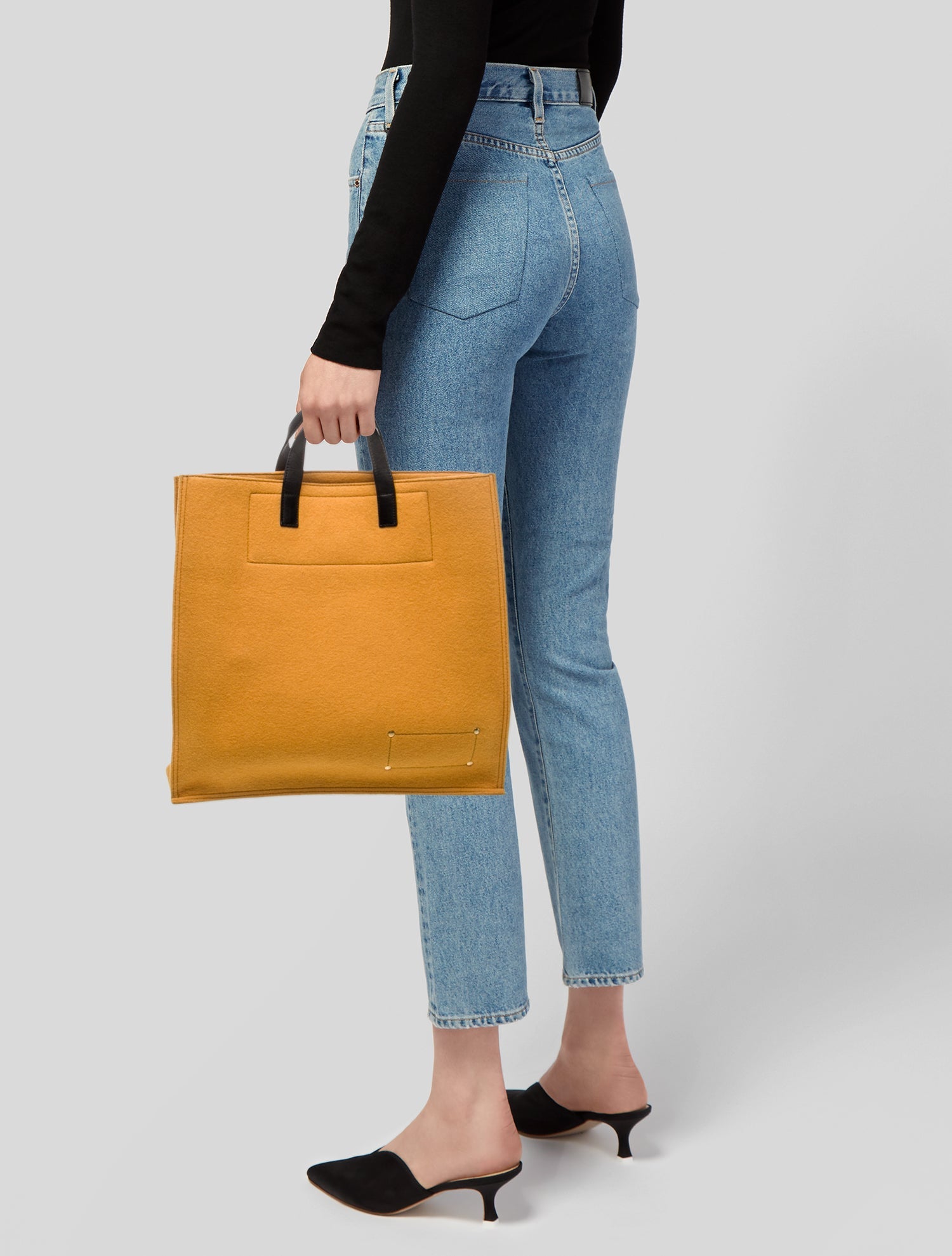 Yves Saint Laurent Rive Gauche Felt Tote