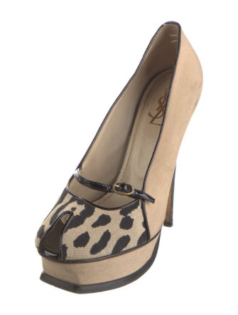 Yves Saint Laurent Canvas Printed Pumps