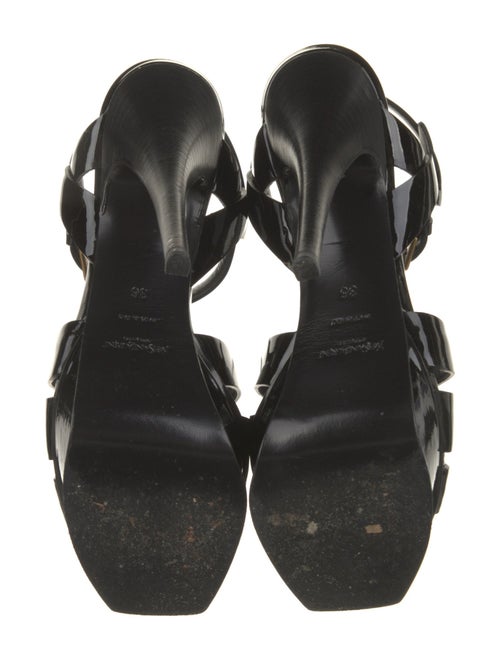 Yves Saint Laurent Patent Leather T-Strap Sandals