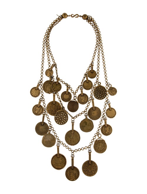 Yves Saint Laurent 1977 Gypsy Collection Coin Medallion Necklace