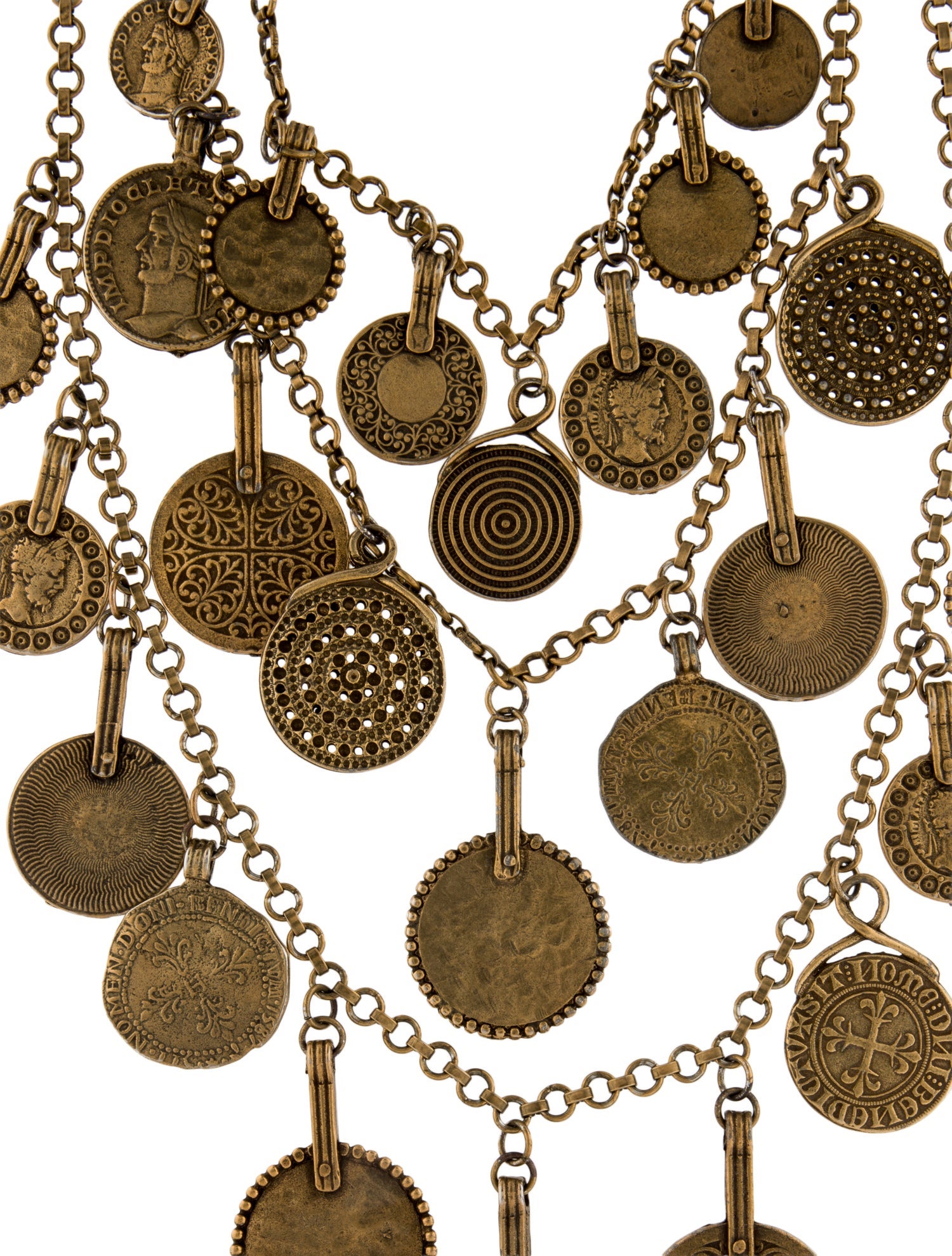 Yves Saint Laurent 1977 Gypsy Collection Coin Medallion Necklace