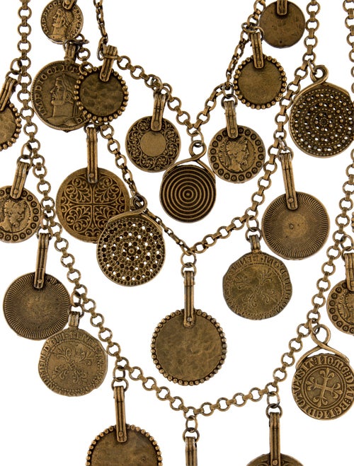Yves Saint Laurent 1977 Gypsy Collection Coin Medallion Necklace