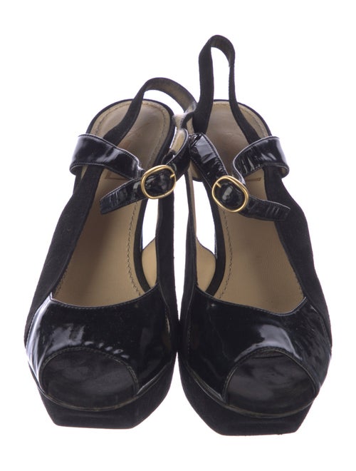 Yves Saint Laurent Patent Leather T-Strap Pumps