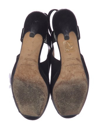 Yves Saint Laurent Patent Leather T-Strap Pumps