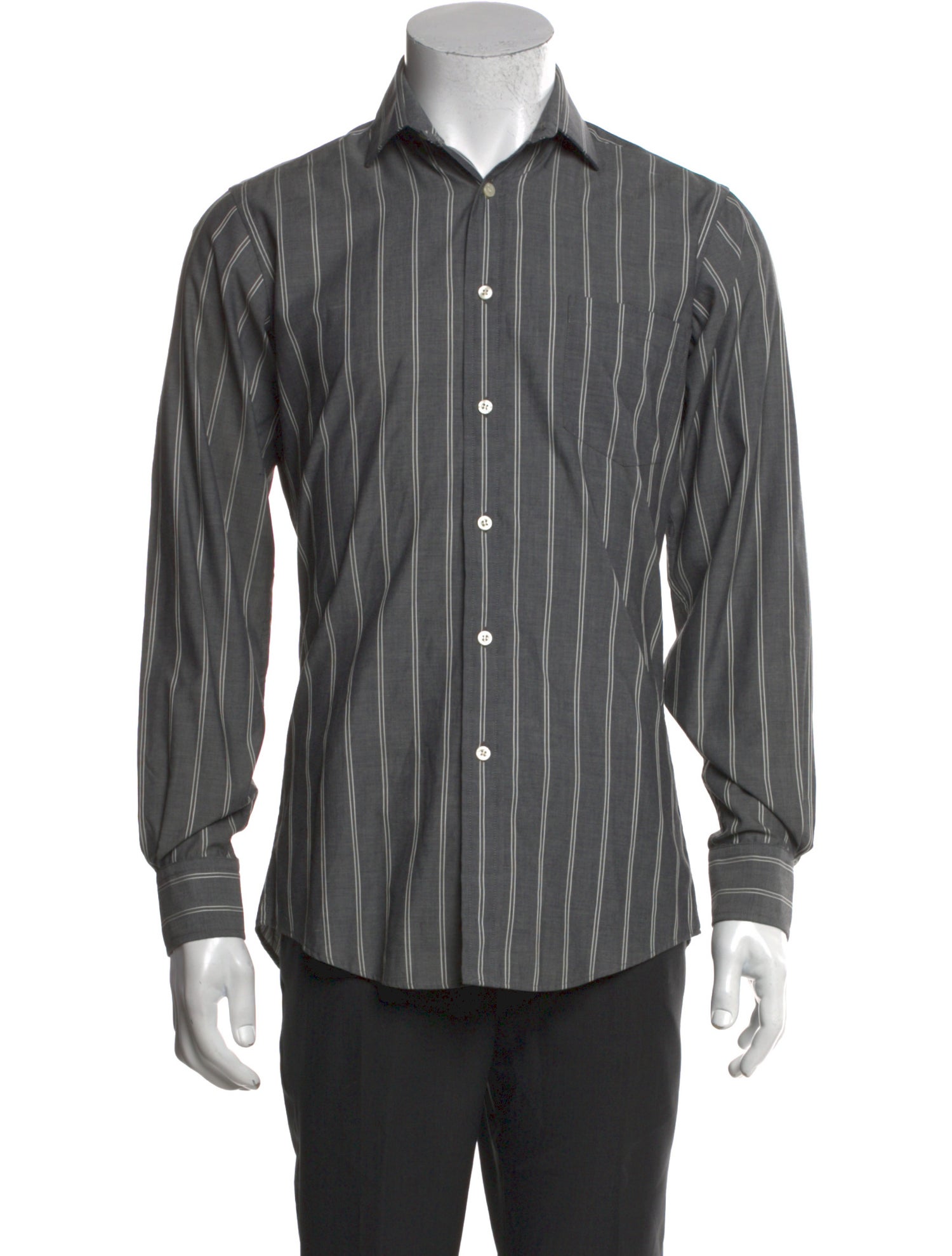Yves Saint Laurent Striped Long Sleeve Shirt