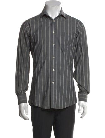 Yves Saint Laurent Striped Long Sleeve Shirt