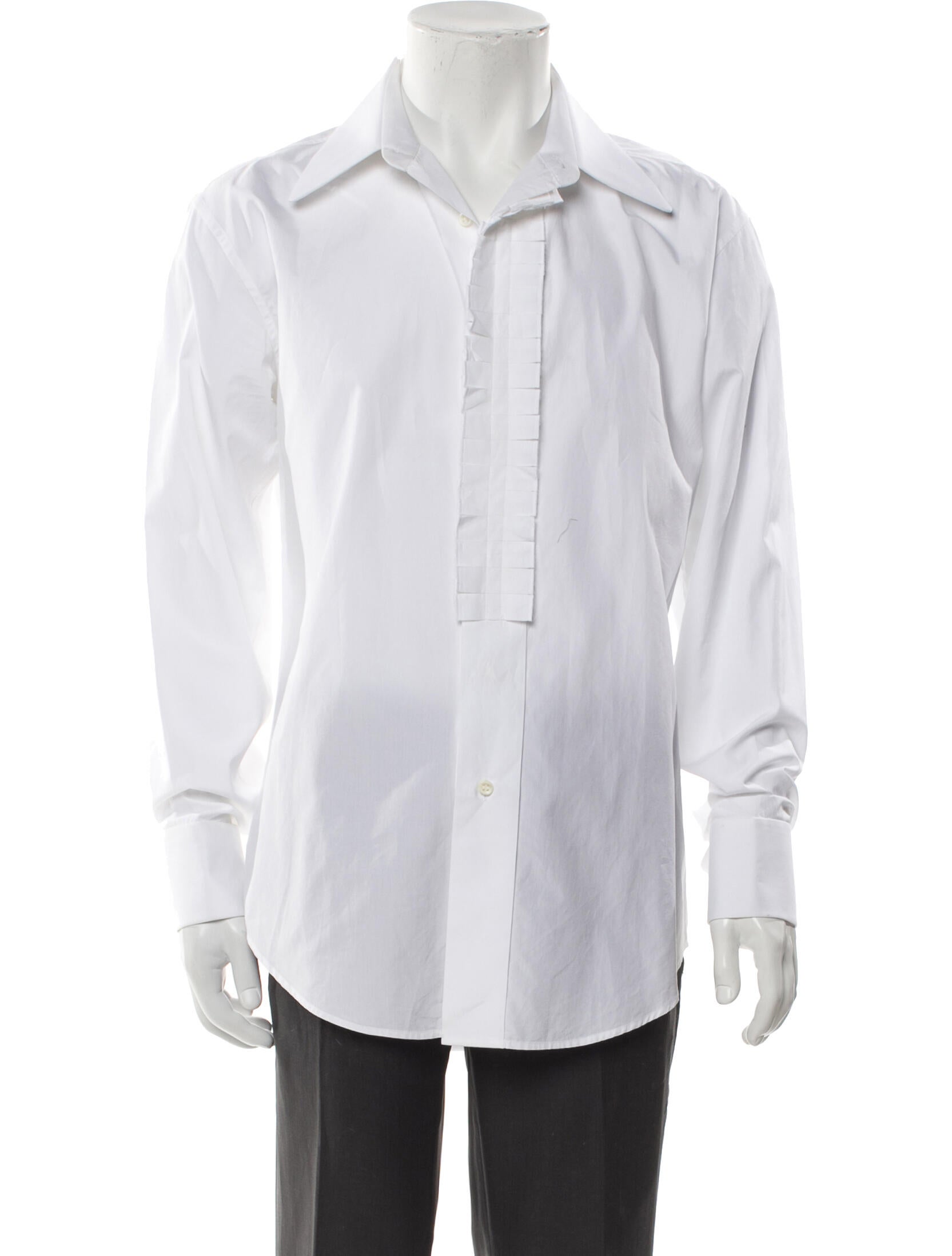 Yves Saint Laurent Long Sleeve Tuxedo Shirt