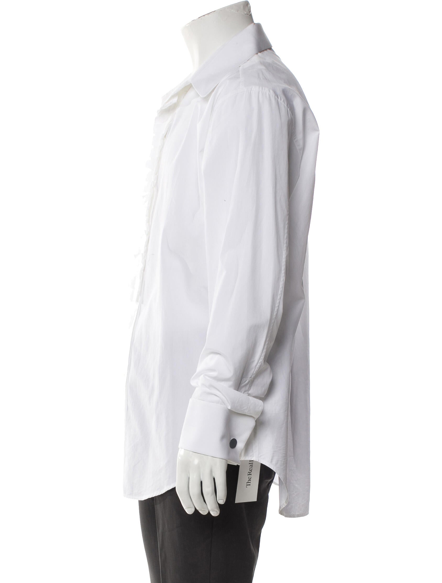 Yves Saint Laurent Long Sleeve Tuxedo Shirt