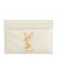 Yves Saint Laurent Signature Logo Leather Card Holder