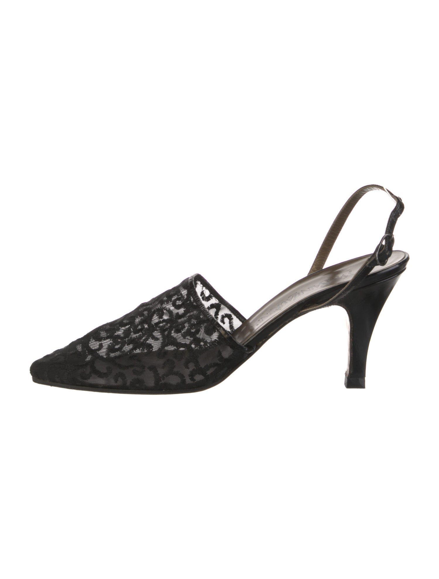 Yves Saint Laurent Mesh Slingback Pumps