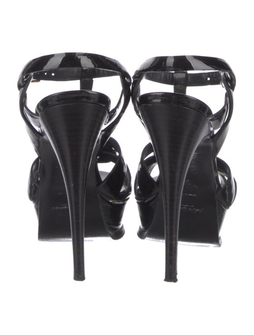 Yves Saint Laurent Patent Leather T-Strap Sandals