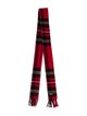 Yves Saint Laurent Wool Plaid Print Scarf