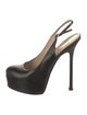 Yves Saint Laurent Leather Slingback Pumps