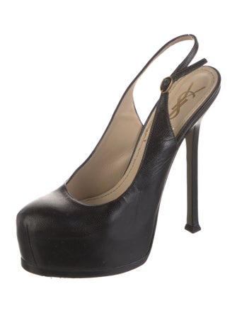 Yves Saint Laurent Leather Slingback Pumps