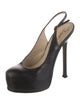 Yves Saint Laurent Leather Slingback Pumps
