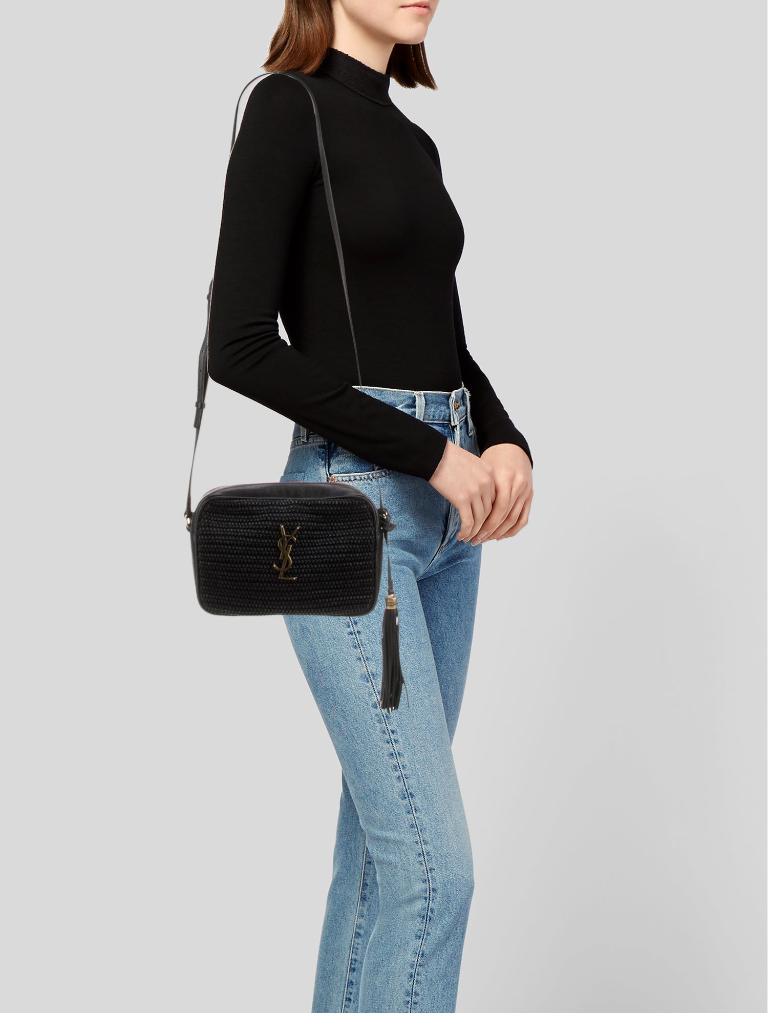 Saint Laurent Raffia Lou Camera