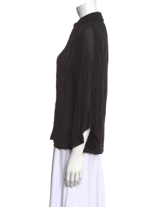 Saint Laurent Three-Quarter Sleeve Button-Up Top