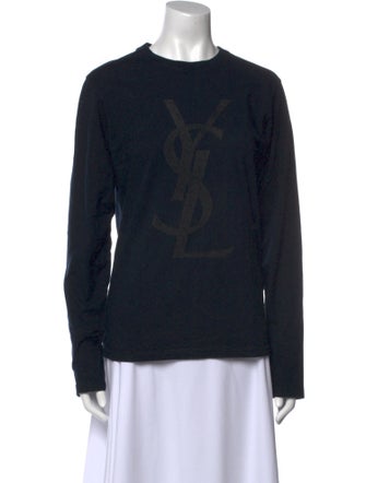 Yves Saint Laurent Crew Neck Long Sleeve Sweatshirt