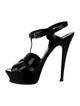 Yves Saint Laurent Patent Leather T-Strap Sandals