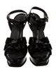 Yves Saint Laurent Patent Leather T-Strap Sandals