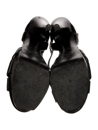 Yves Saint Laurent Patent Leather T-Strap Sandals