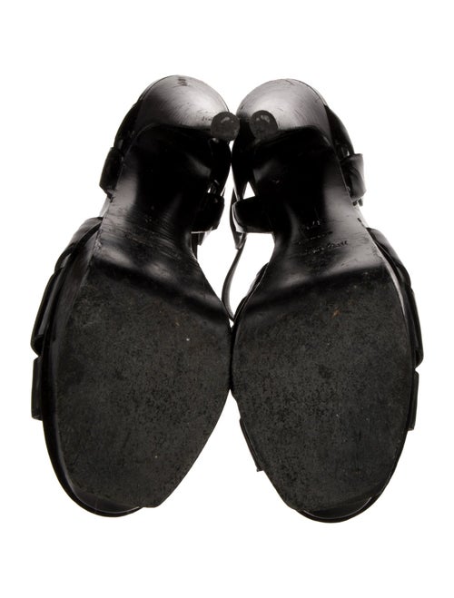 Yves Saint Laurent Patent Leather T-Strap Sandals