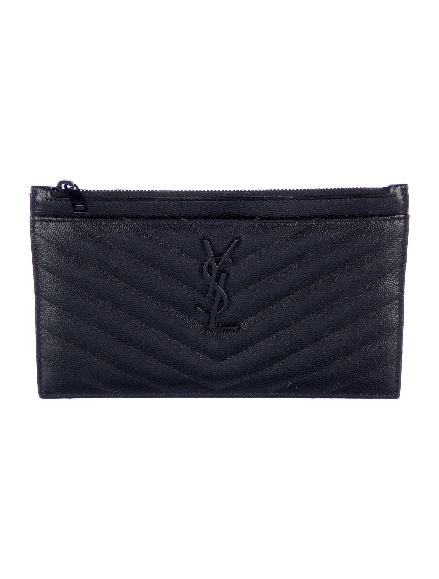 Yves Saint Laurent Grain De Poudre Leather Wallet