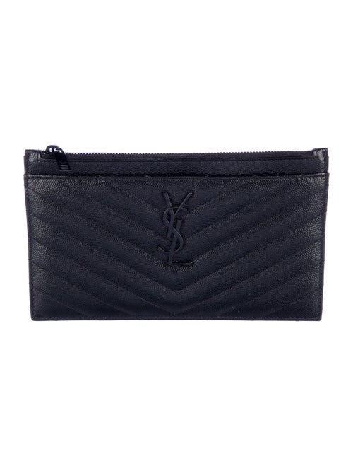 Yves Saint Laurent Grain De Poudre Leather Wallet