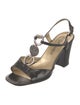 Yves Saint Laurent Leather T-Strap Sandals