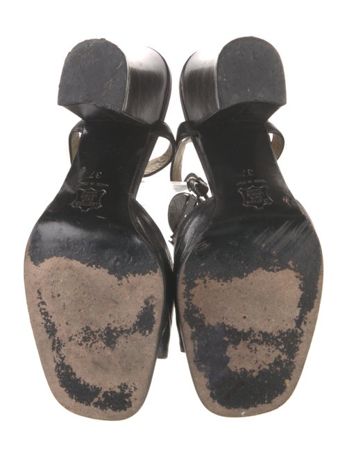 Yves Saint Laurent Leather T-Strap Sandals