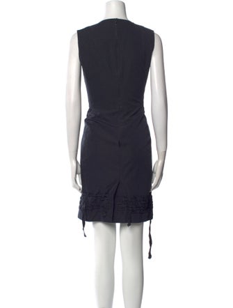 Yves Saint Laurent V-Neck Mini Dress