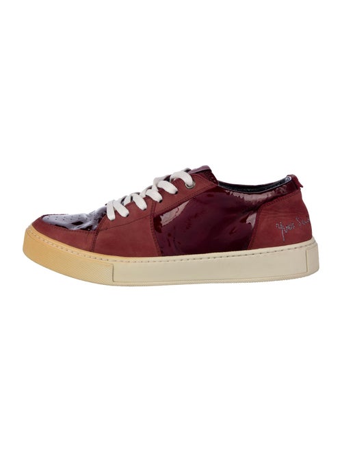 Yves Saint Laurent Patent Leather Embroidered Accent Sneakers