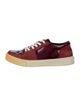 Yves Saint Laurent Patent Leather Embroidered Accent Sneakers