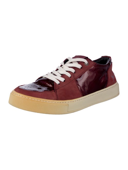 Yves Saint Laurent Patent Leather Embroidered Accent Sneakers